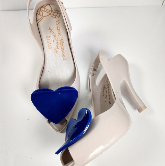 Vivienne Westwood Shoes - Vivienne Westwood Melissa blue heart gel heels 8